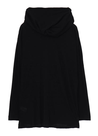80/- COTTON LINEN VOILE HOOD ZIPPER CARDIGAN