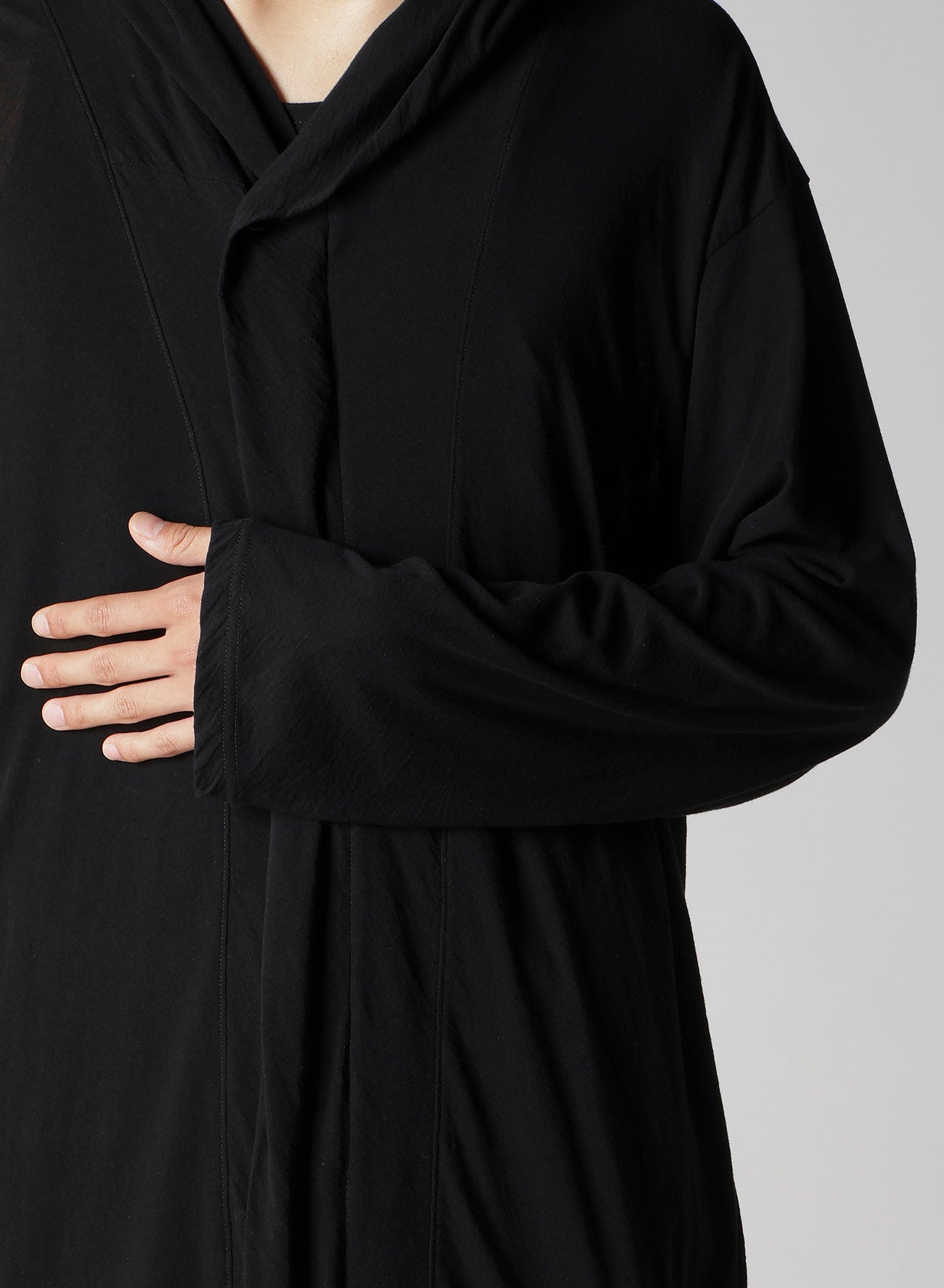 80/- COTTON LINEN VOILE HOOD ZIPPER CARDIGAN – THE SHOP YOHJI YAMAMOTO