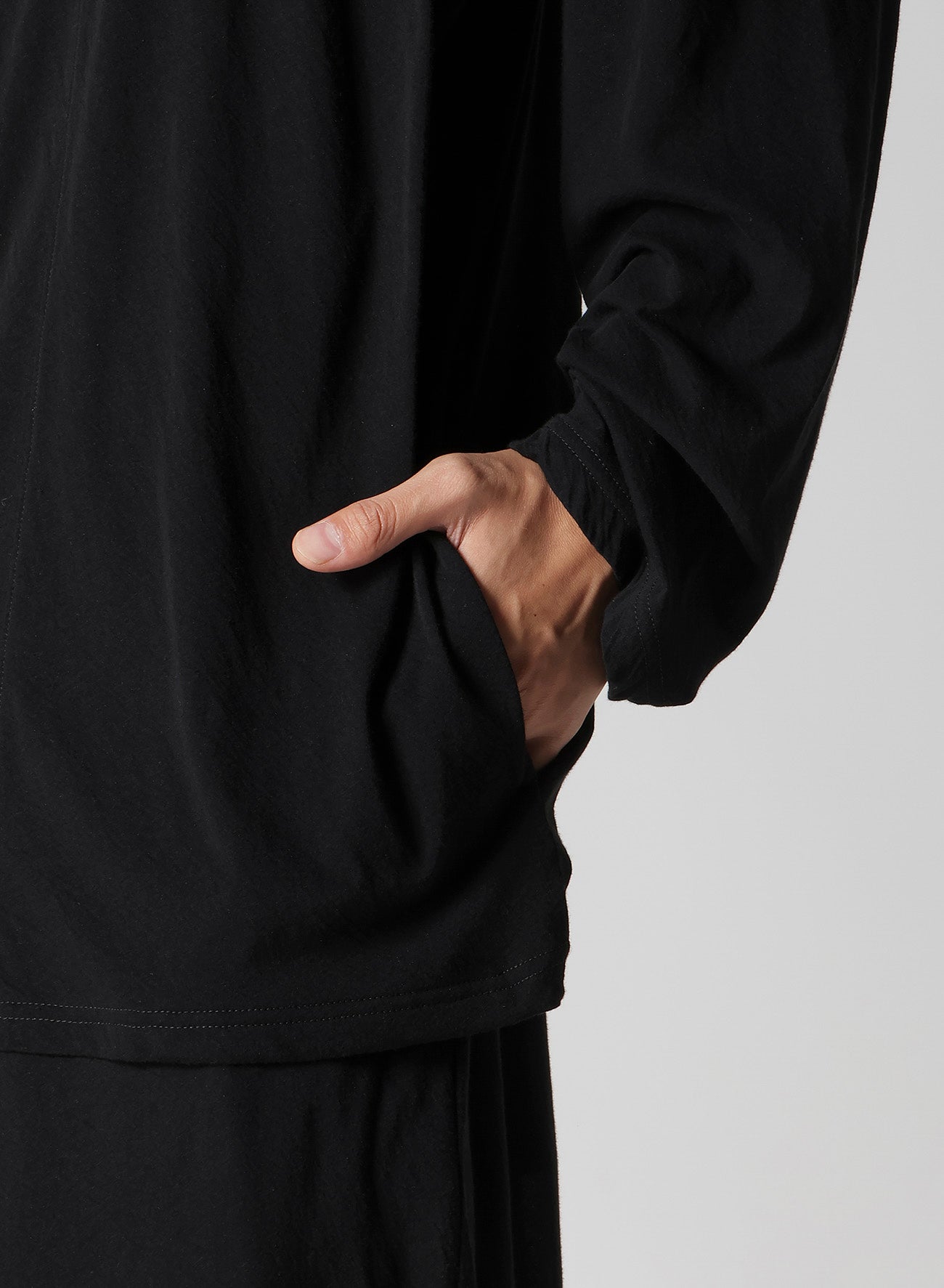 y i 80/- COTTON LINEN VOILE HOOD ZIPPER CARDIGAN – THE SHOP YOHJI YAMAMOTO