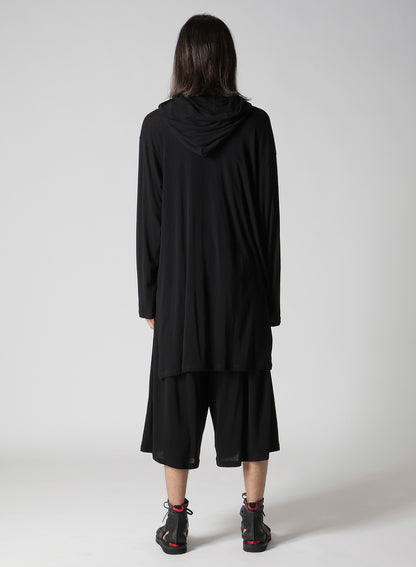 80/- COTTON LINEN VOILE HOODED LONG SLV PO