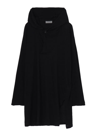 80/- COTTON LINEN VOILE HOODED LONG SLV PO