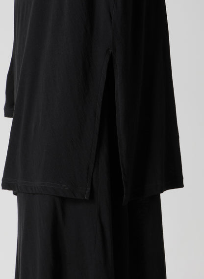 80/- COTTON LINEN VOILE HOODED LONG SLV PO