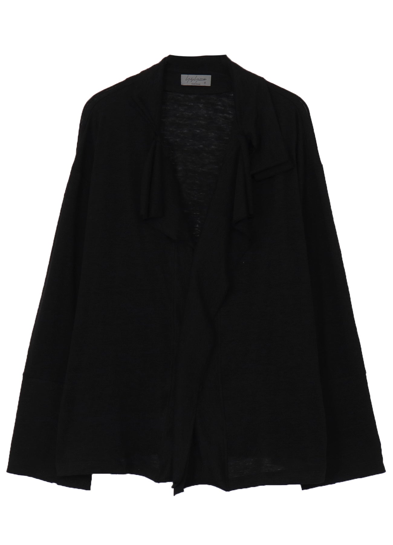 60/- LINEN PLAIN STITCH DRAPED LAPEL JKT