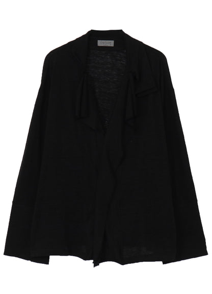 60/- LINEN PLAIN STITCH DRAPED LAPEL JKT