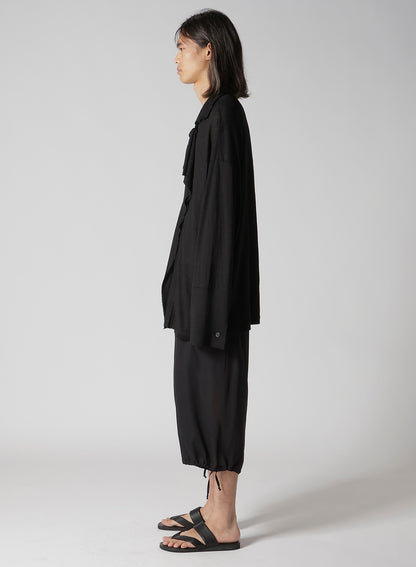 60/- LINEN PLAIN STITCH DRAPED LAPEL JKT