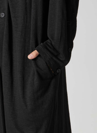 60/- LINEN PLAIN STITCH DRAPED D CARDIGAN