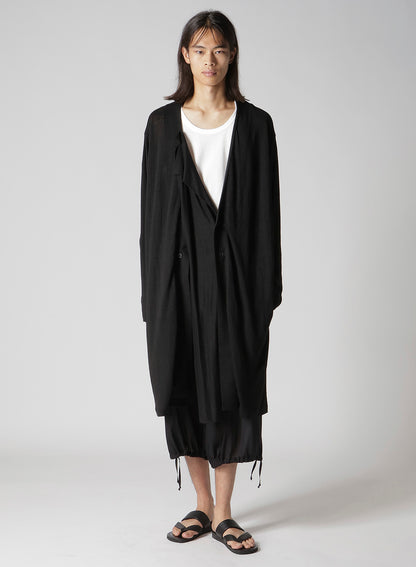 60/- LINEN PLAIN STITCH DRAPED D CARDIGAN