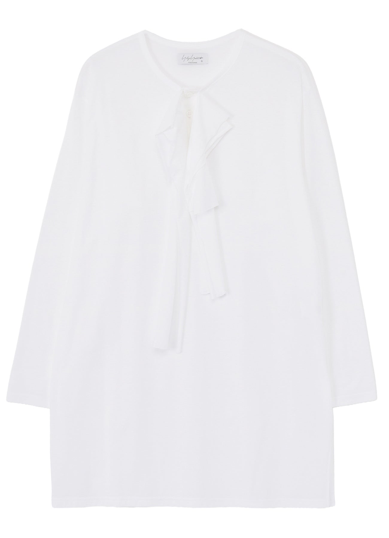 100/- PLAIN STITCH DRAPE DETAIL LONG SLV T