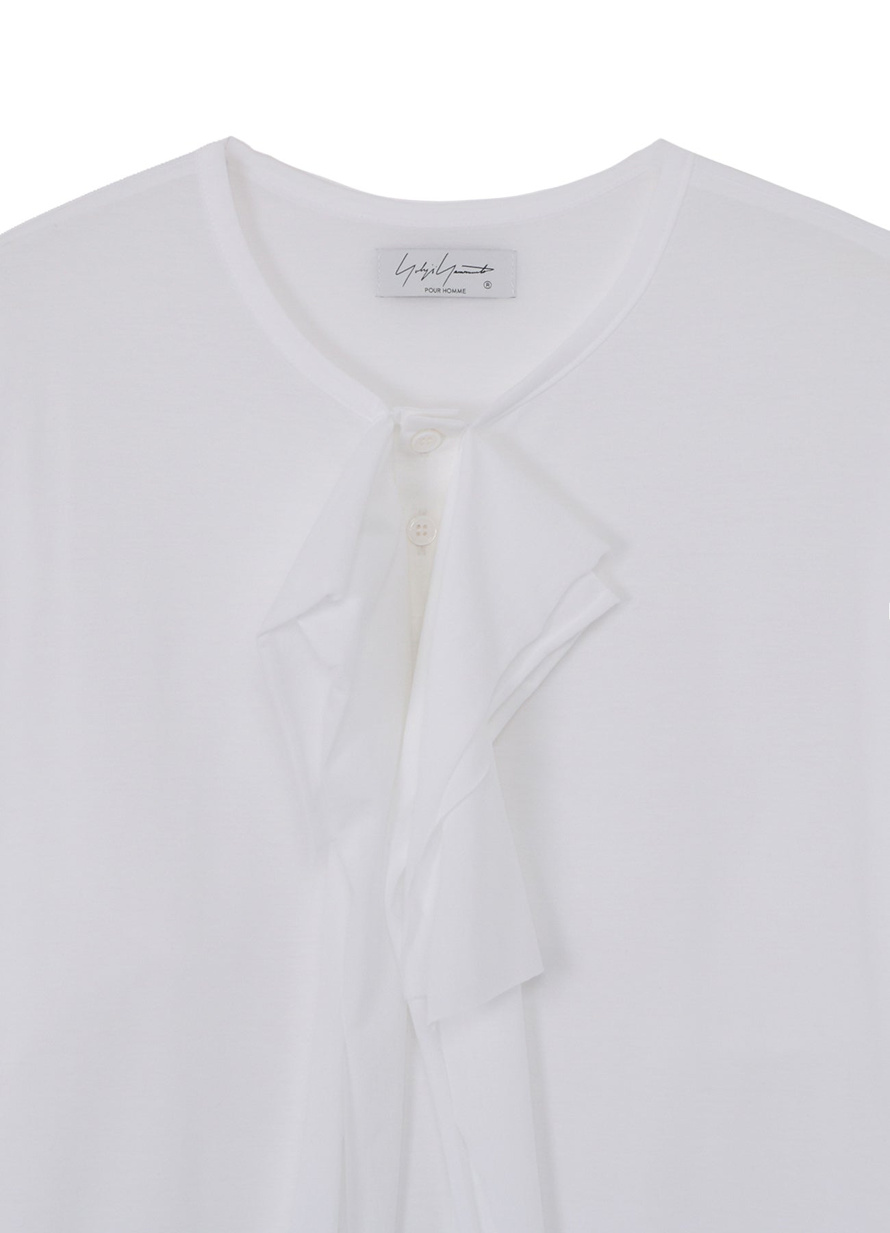 100/- PLAIN STITCH DRAPE DETAIL LONG SLV T