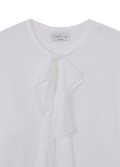 100/- PLAIN STITCH DRAPE DETAIL LONG SLV T