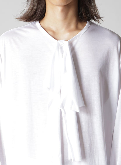 100/- PLAIN STITCH DRAPE DETAIL LONG SLV T