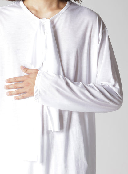 100/- PLAIN STITCH DRAPE DETAIL LONG SLV T