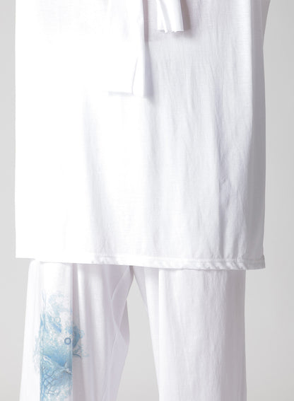 100/- PLAIN STITCH DRAPE DETAIL LONG SLV T