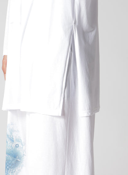 100/- PLAIN STITCH DRAPE DETAIL LONG SLV T