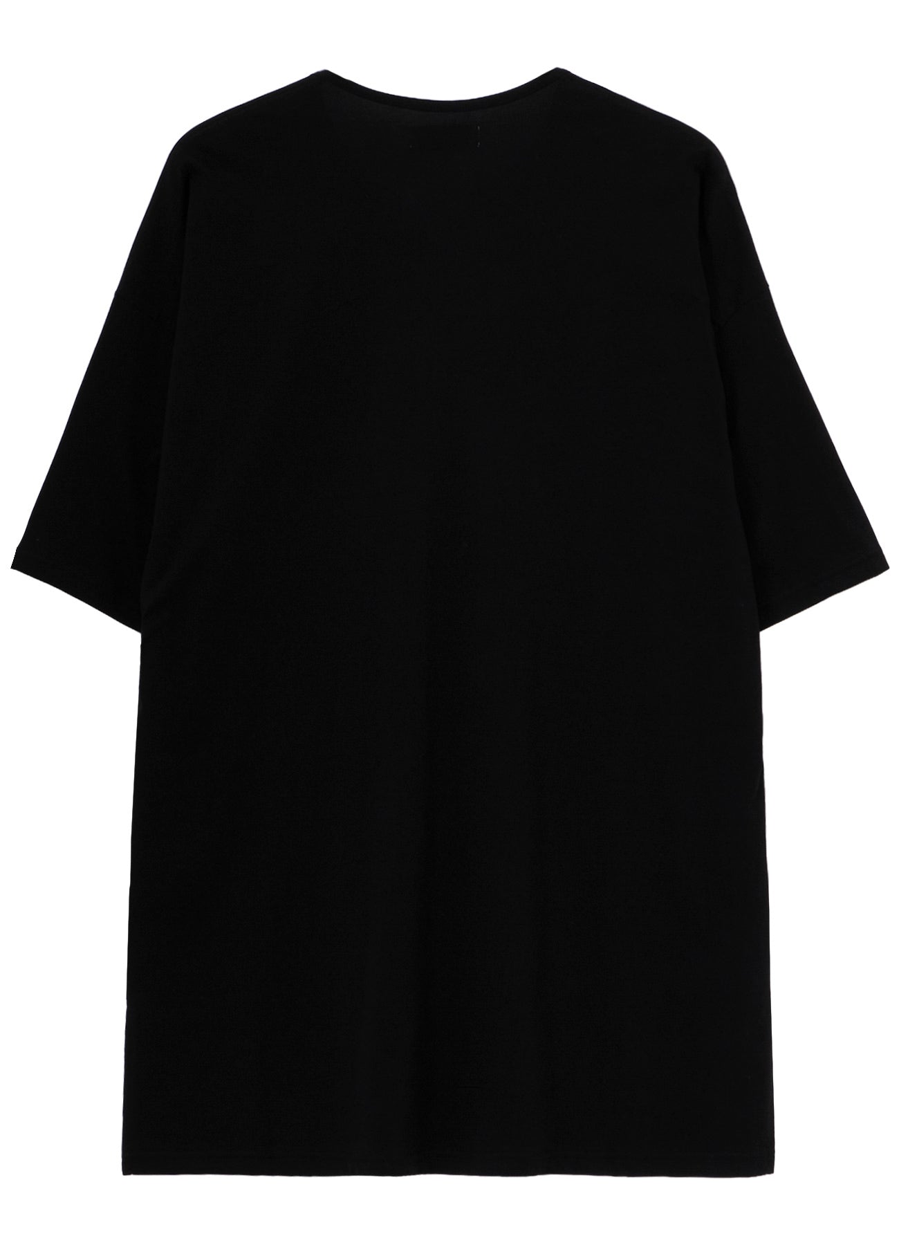 ALBINISTA CHIFFON DRAPE HENLEY NECK TEE