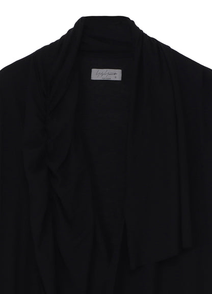 60/- HIGH TWISTED JERSEY DRAPE DETAIL CARDIGAN