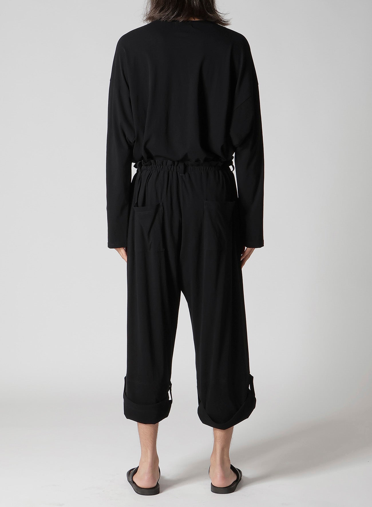 40/- HIGH TWISTED JERSEY TAB DETAIL PANTS