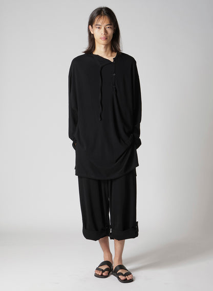 40/- HIGH TWISTED JERSEY TAB DETAIL PANTS