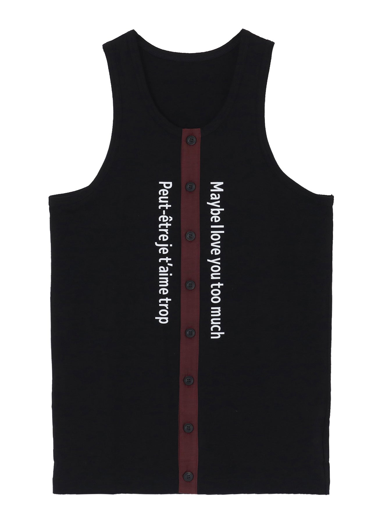 PLAIN STITCH FRONT BUTTON TANK A