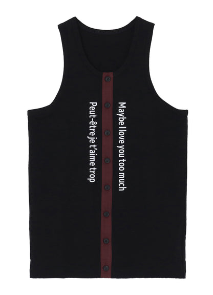 PLAIN STITCH FRONT BUTTON TANK A