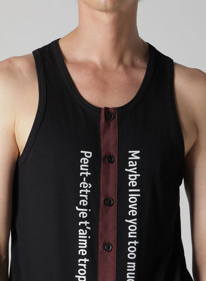 PLAIN STITCH FRONT BUTTON TANK A