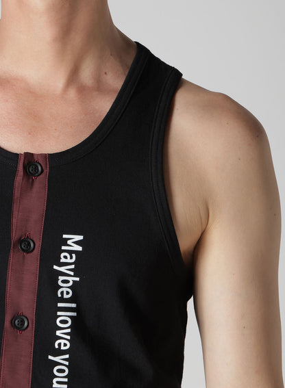 PLAIN STITCH FRONT BUTTON TANK A