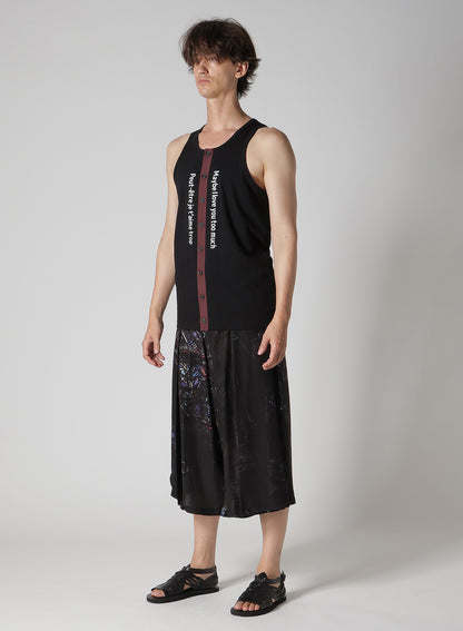 PLAIN STITCH FRONT BUTTON TANK A