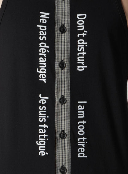 PLAIN STITCH FRONT BUTTON TANK TOP