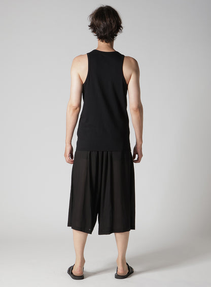 PLAIN STITCH FRONT BUTTON TANK TOP