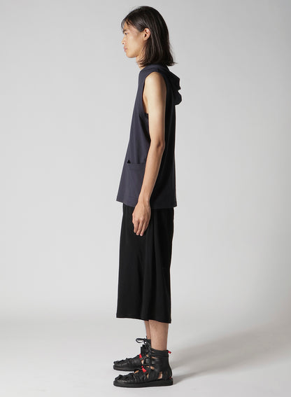 40/2 COMBED PLAIN STITCH HOODED VEST