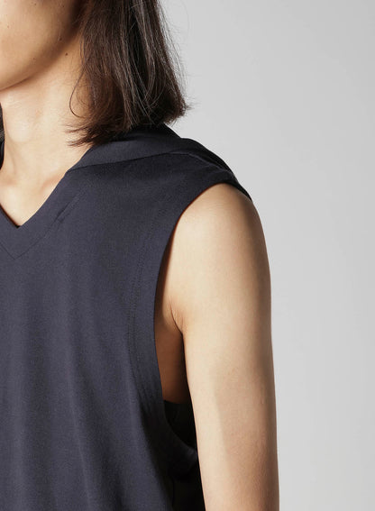 40/2 COMBED PLAIN STITCH HOODED VEST