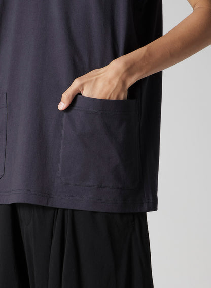 40/2 COMBED PLAIN STITCH HOODED VEST