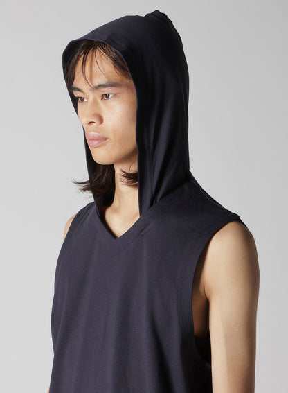 40/2 COMBED PLAIN STITCH HOODED VEST