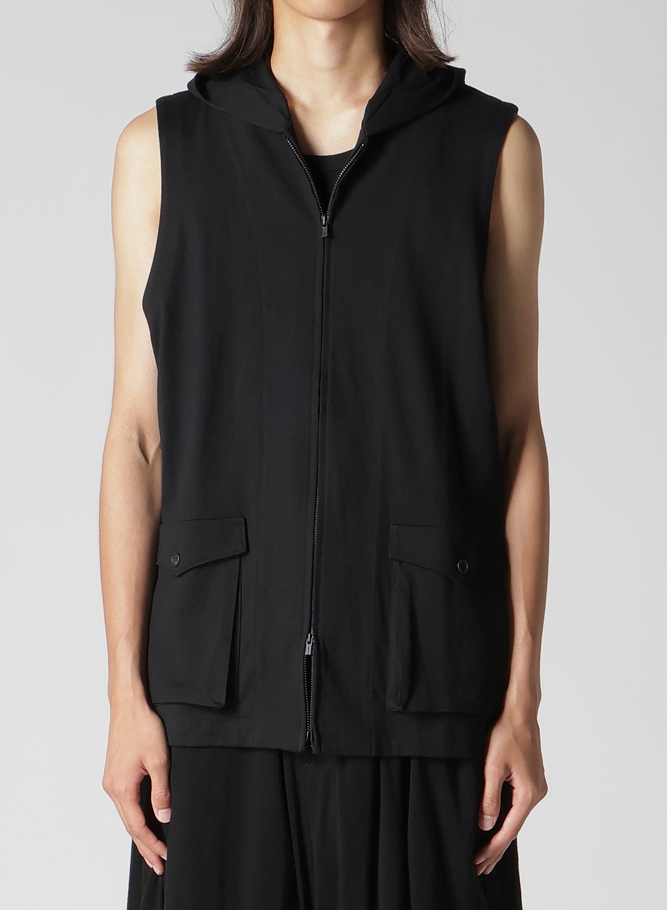 トップス Yohji Yamamoto POUR HOMME Hooded vest REGULATION JERSEY HOODED VEST – THE SHOP YOHJI YAMAMOTO
