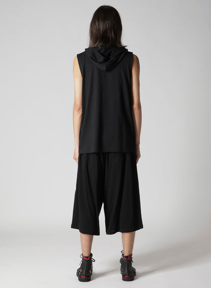 40/2 COMBED PLAIN STITCH HOODED ZIP VEST
