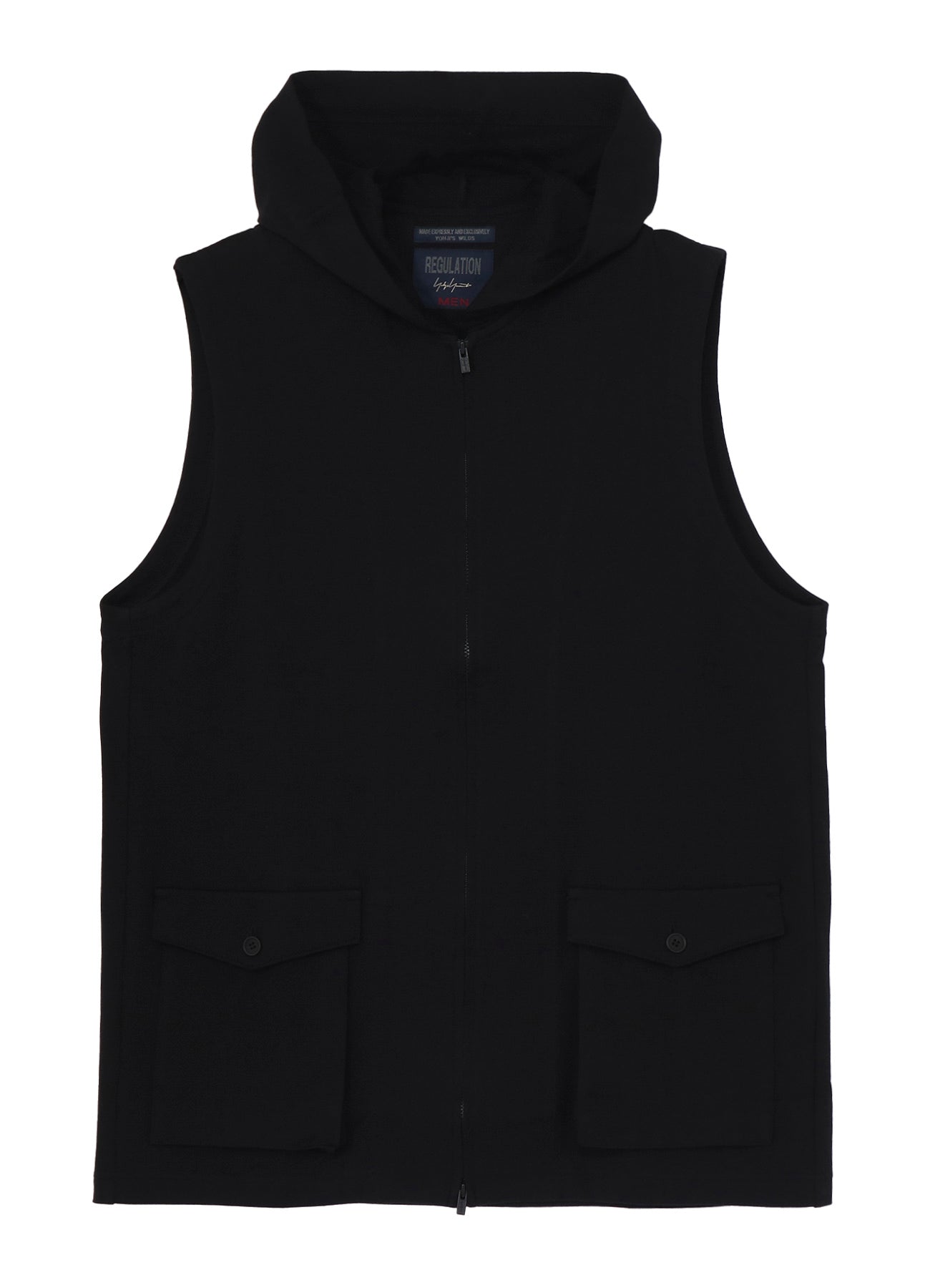 40/2 COMBED PLAIN STITCH HOODED ZIP VEST – THE SHOP YOHJI YAMAMOTO