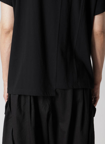30/- COMBED PLAIN STITCH PANELED SHORT SLV T