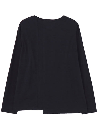 30/- COMBED PLAIN STITCH PANELED LONG SLV T