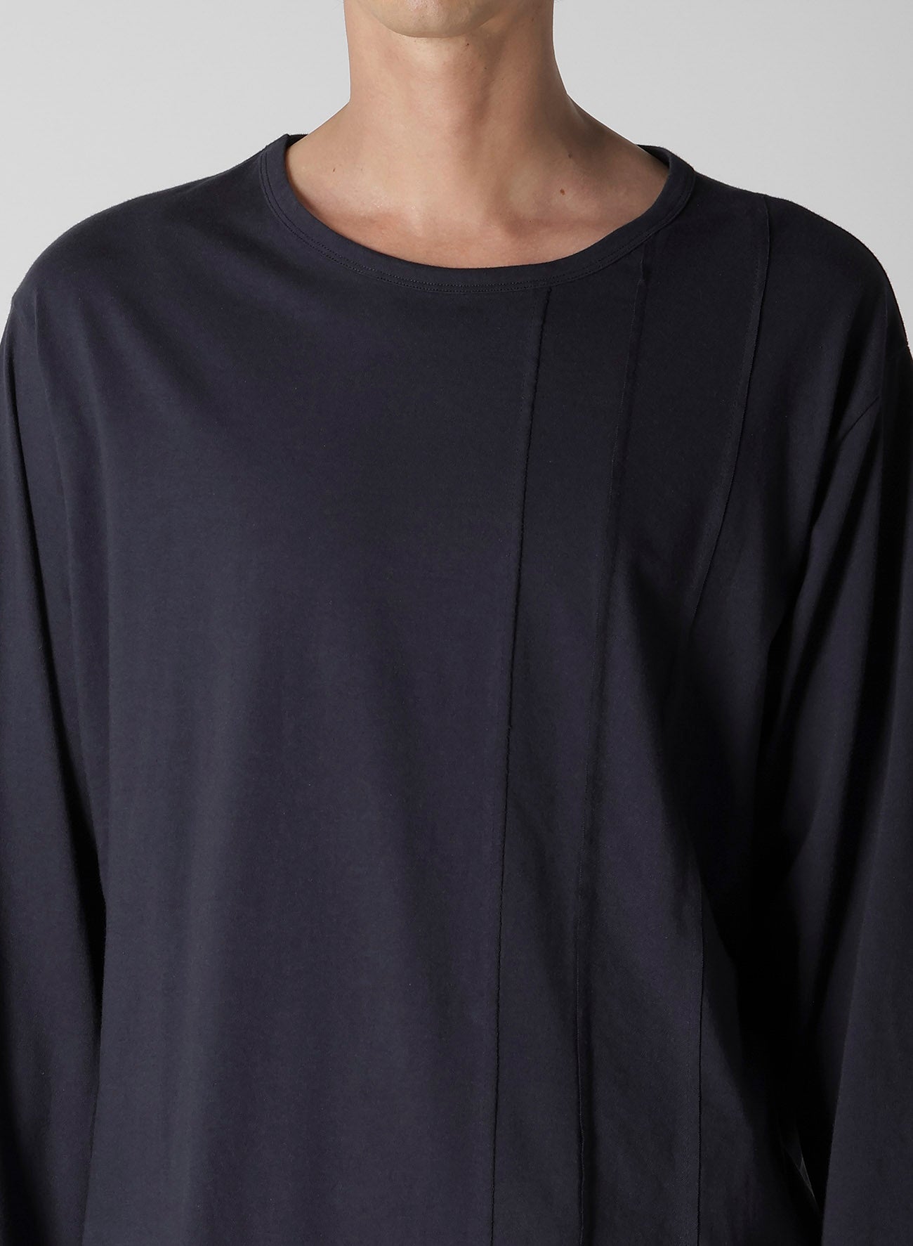 30/- COMBED PLAIN STITCH PANELED LONG SLV T