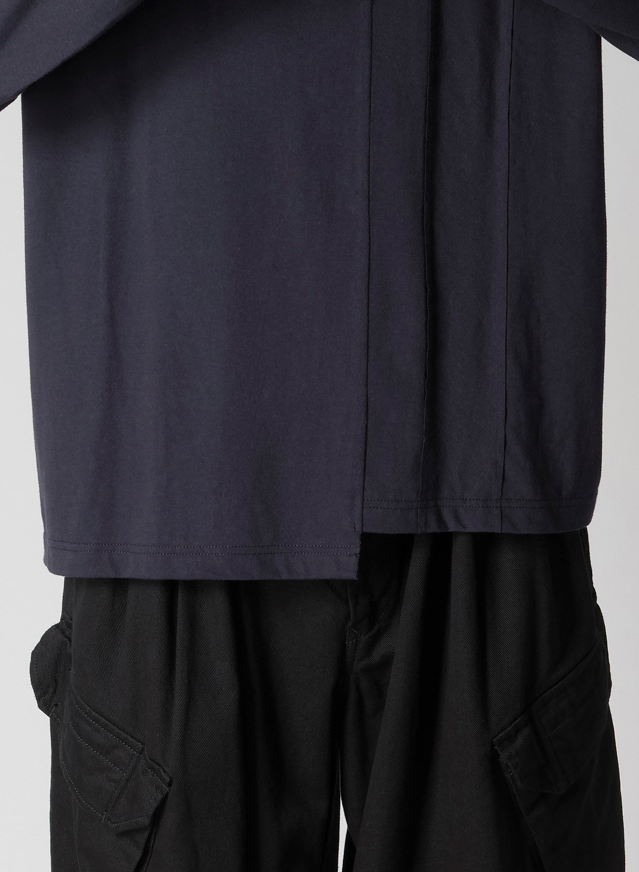 30/- COMBED PLAIN STITCH PANELED LONG SLV T