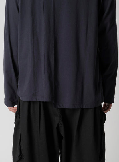 30/- COMBED PLAIN STITCH PANELED LONG SLV T