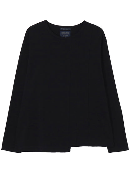 30/- COMBED PLAIN STITCH PANELED LONG SLV T