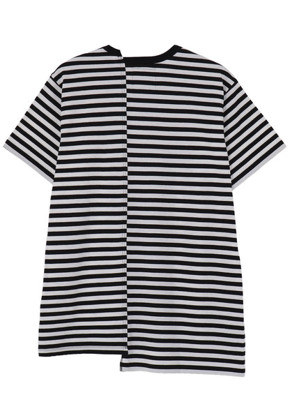 40/4 BORDER PLAIN STITCH PANELED SHORT SLV T
