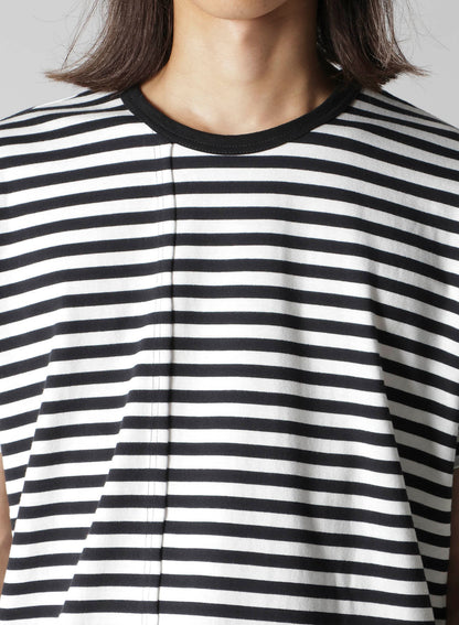 40/4 BORDER PLAIN STITCH PANELED SHORT SLV T