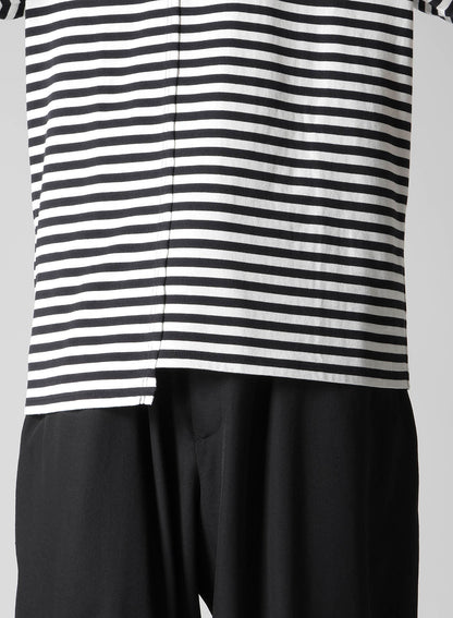 40/4 BORDER PLAIN STITCH PANELED SHORT SLV T