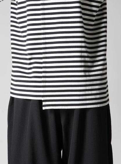 40/4 BORDER PLAIN STITCH PANELED SHORT SLV T