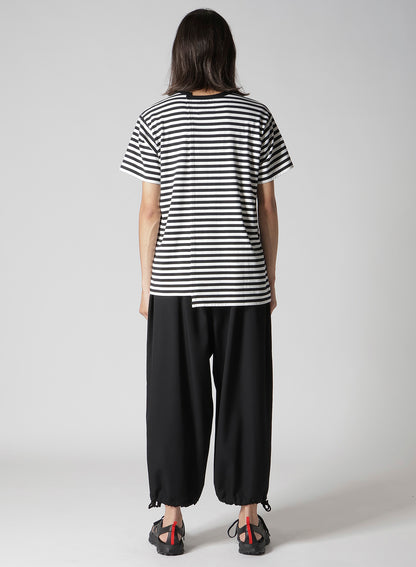 40/4 BORDER PLAIN STITCH PANELED SHORT SLV T