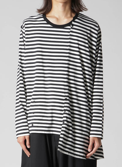 40/4 BORDER PLAIN STITCH PANELED LONG SLV T