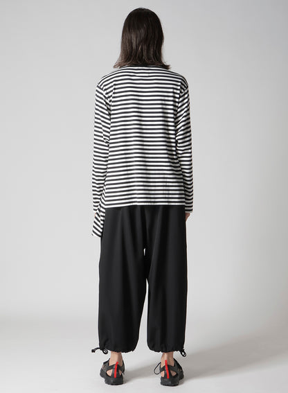 40/4 BORDER PLAIN STITCH PANELED LONG SLV T