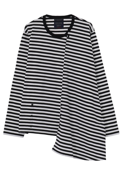 40/4 BORDER PLAIN STITCH PANELED LONG SLV T